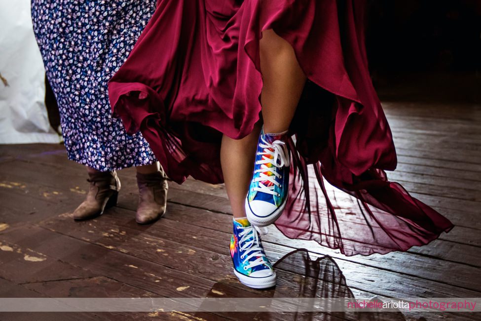 Desmond Hotel Malvern PA Wedding reception rainbow converse sneakers