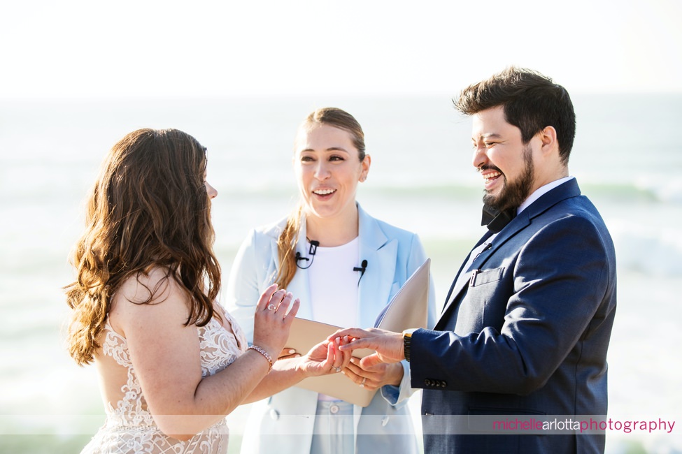 sunset cliffs San Diego intimate wedding ceremony ring exchange