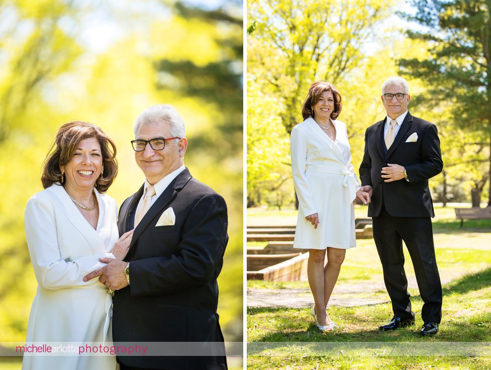 colonial park gardens New Jersey intimate wedding bride and groom portraits