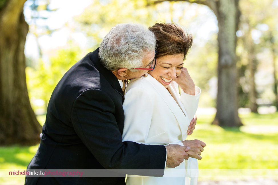 colonial park gardens New Jersey intimate wedding bride and groom portraits