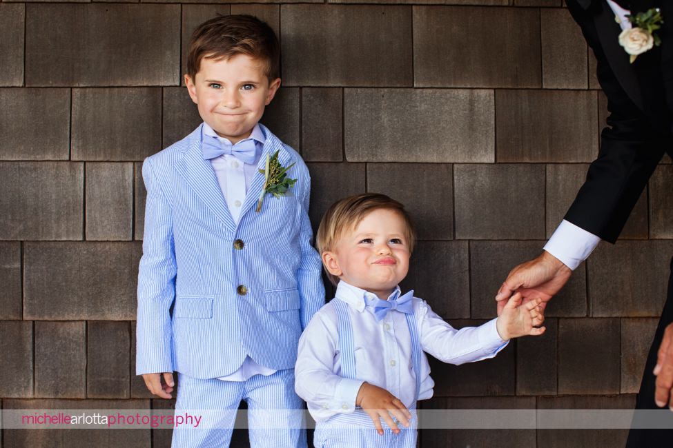 The Gables LBI museum summer wedding ceremony ring bearers