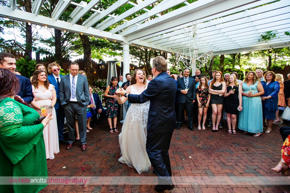 LBI gables NJ outdoor wedding reception father daughter dance