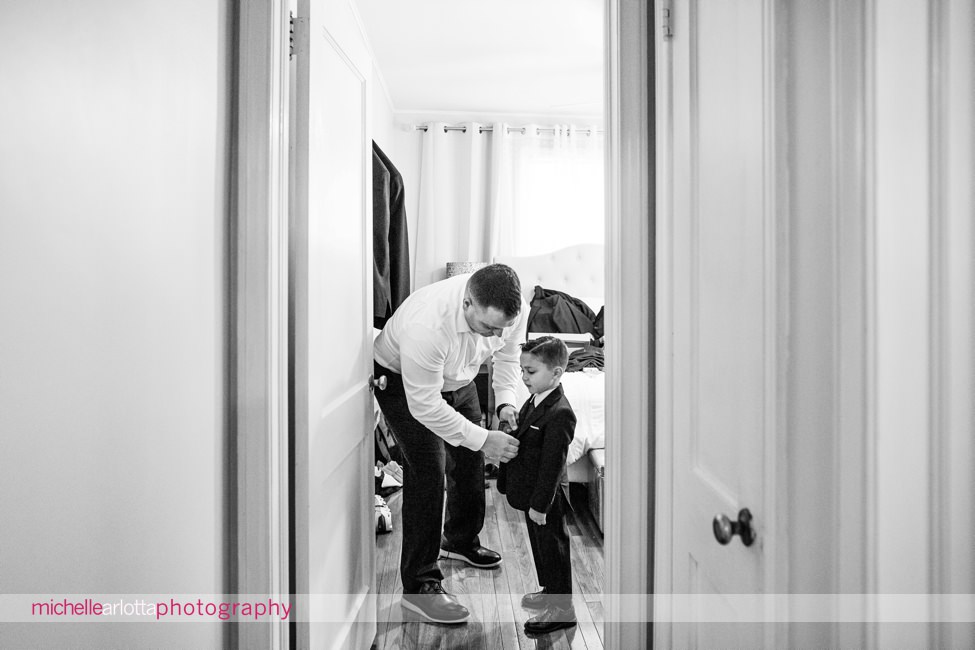 The Farmhouse wedding new jersey groom prep