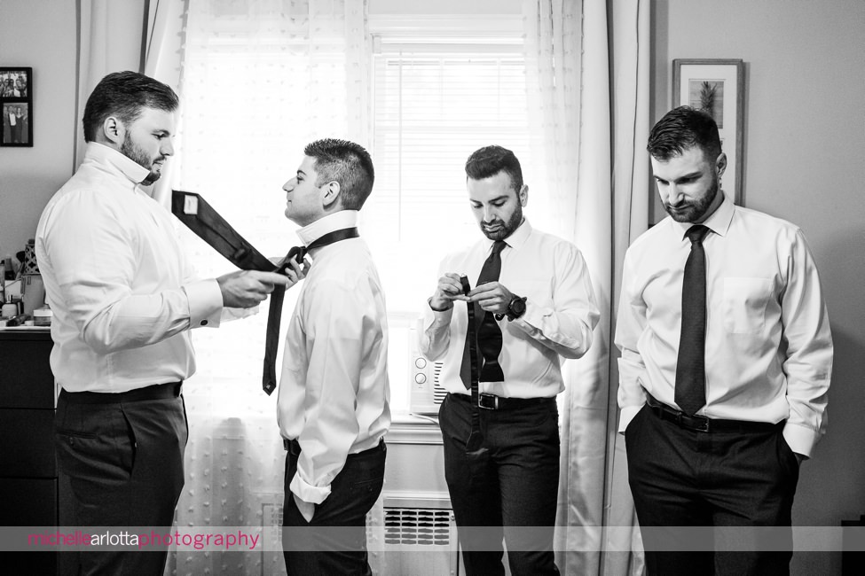 The Farmhouse wedding new jersey groom prep