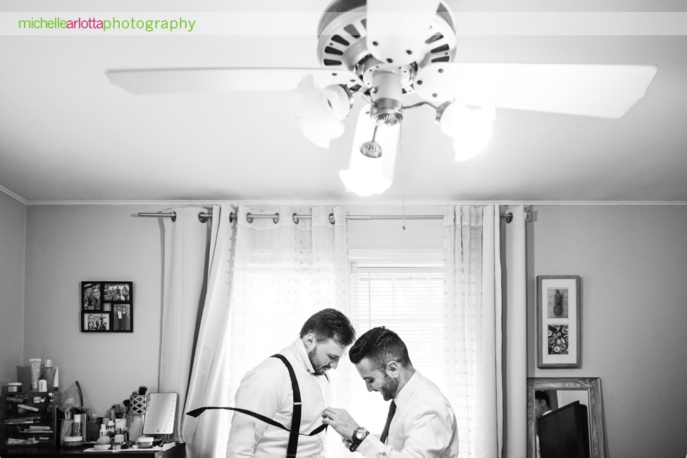 The Farmhouse wedding new jersey groom prep