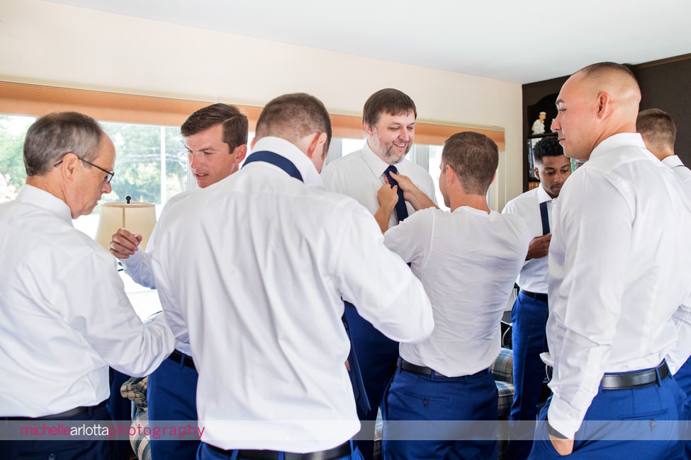 Crystal Point Yacht Club groom prep