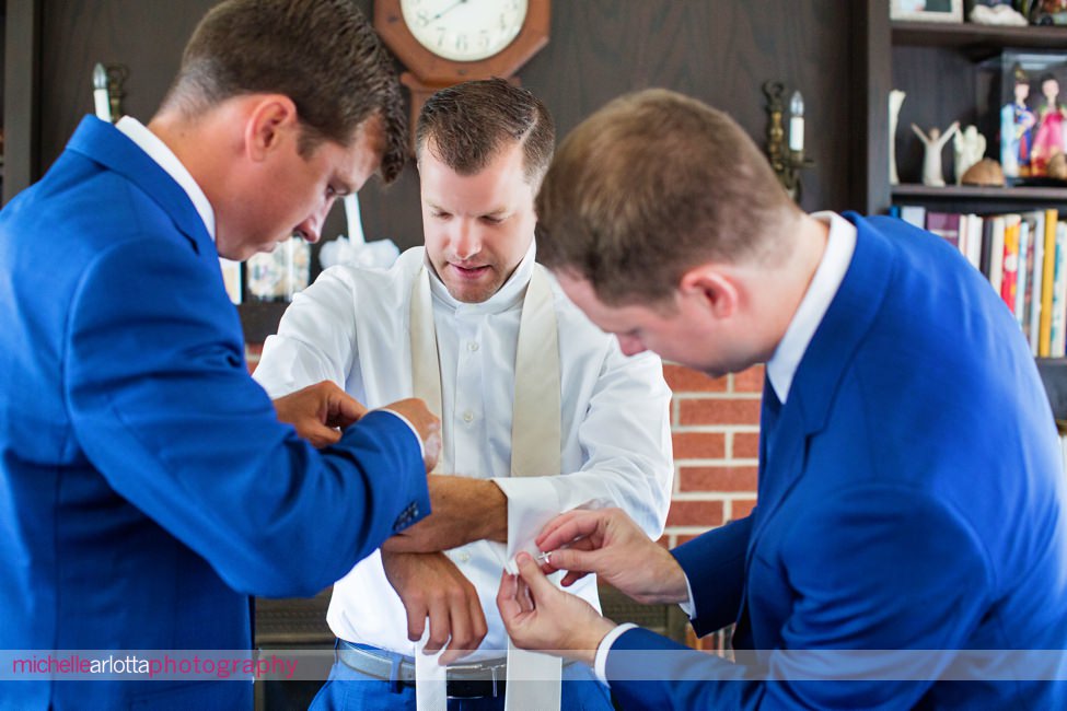 Crystal Point Yacht Club groom prep