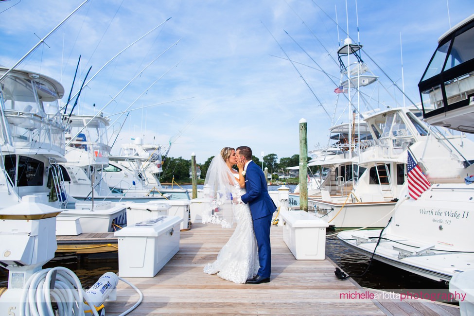 Crystal Point Yacht Club wedding new jersey bride and groom