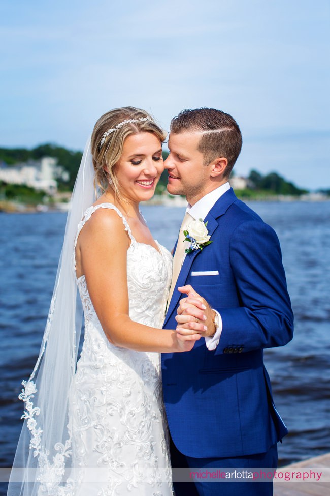 Crystal Point Yacht Club wedding new jersey bride and groom