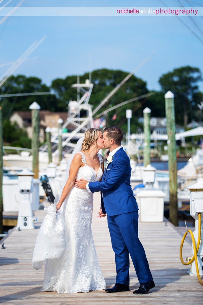 Crystal Point Yacht Club wedding new jersey bride and groom
