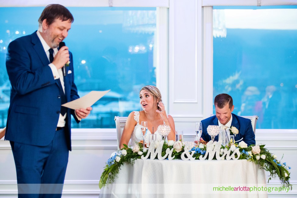 Crystal Point Yacht Club wedding new jersey reception