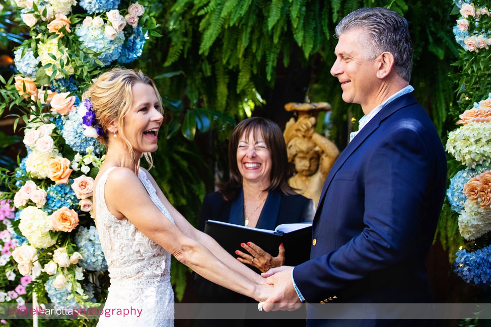 fall afternoon gables intimate garden wedding ceremony nj