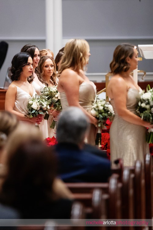 St. Thomas of Villanova church wedding bridesmaids laughing