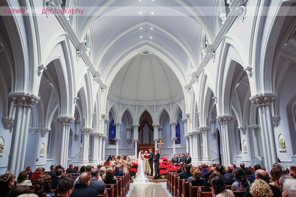 St. Thomas of Villanova church wide angle shot of wedding ceremony