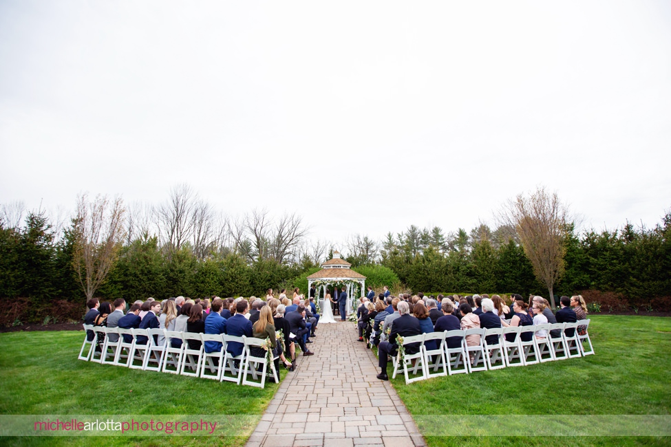 Landmark Venues The Farmhouse NJ outdoor spring wedding ceremony