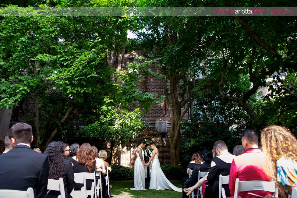 National Society of Colonial Dames Philadelphia outdoor garden wedding ceremony