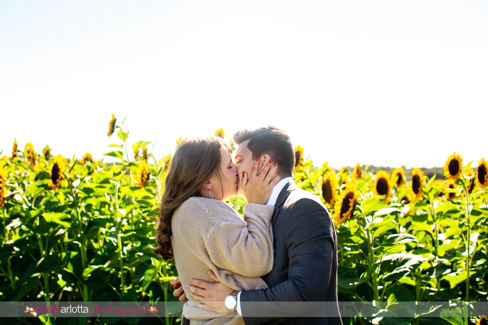 Holland Ridge Farm NJ wedding proposal sunflowers