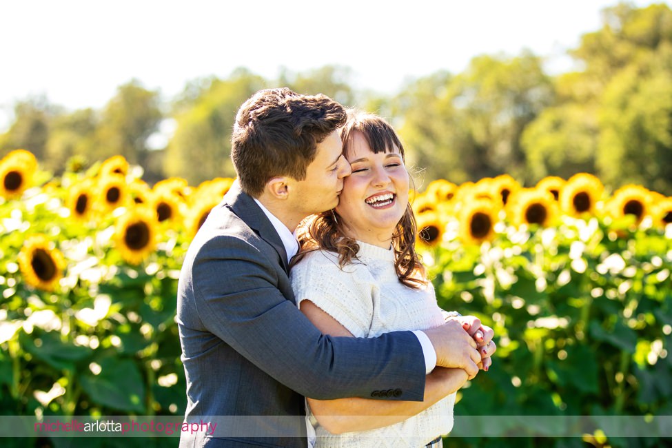 Holland Ridge Farm NJ wedding proposal sunflowers