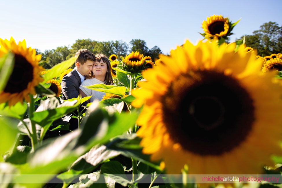 Holland Ridge Farm NJ wedding proposal sunflowers