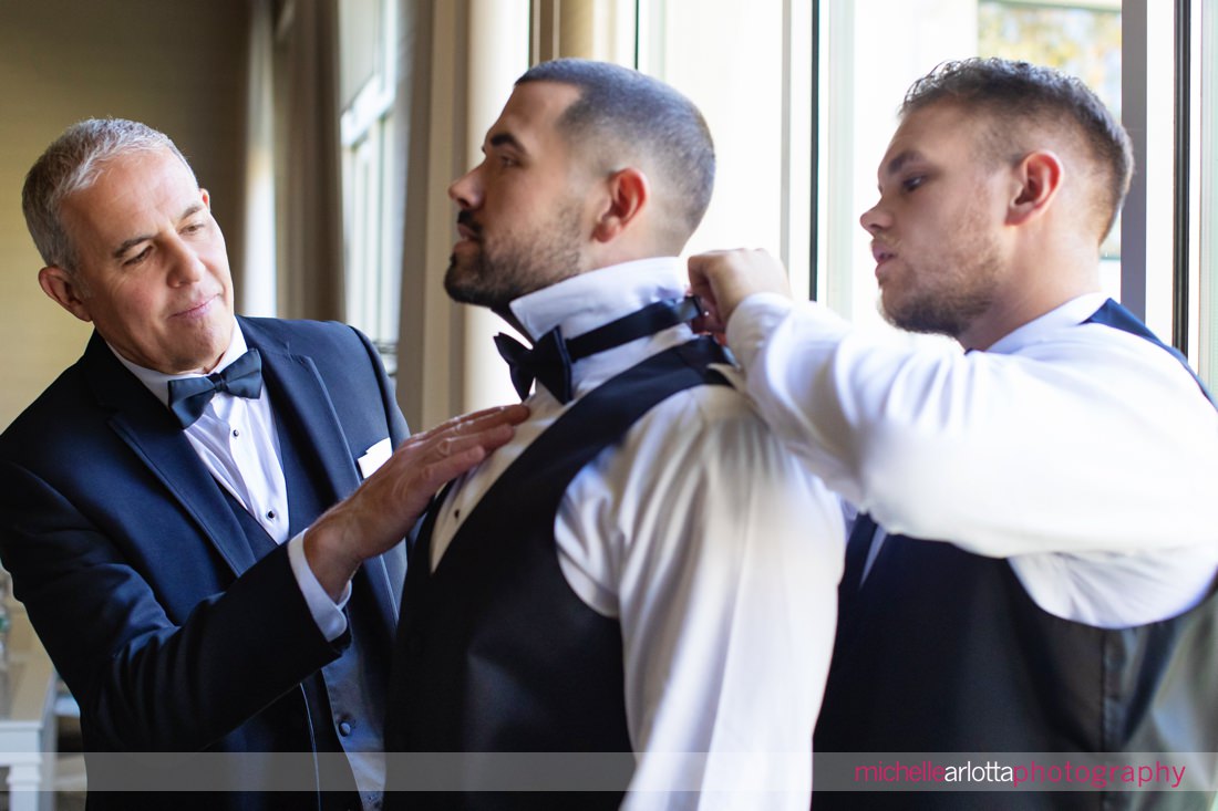 Edgewood Country Club wedding NJ groom prep