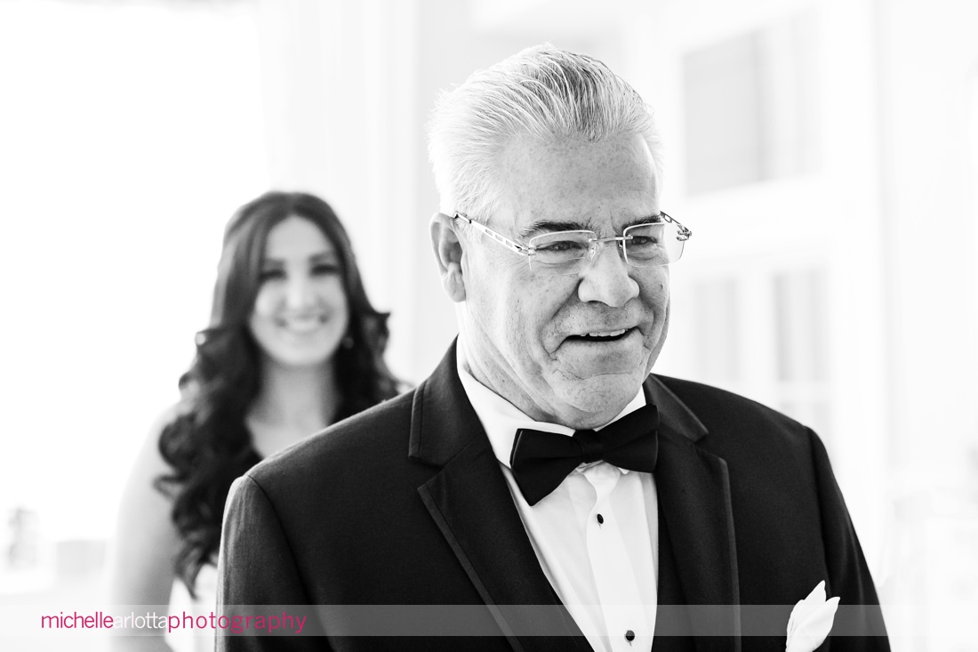 NJ bride first look with dad