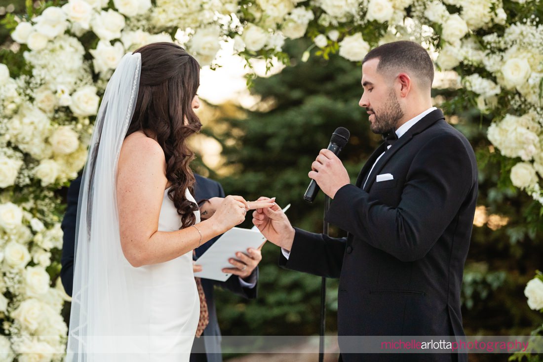 Edgewood Country Club wedding NJ outdoor wedding ceremony 