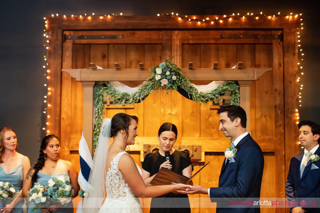 Phoenixville Pa indoor wedding ceremony