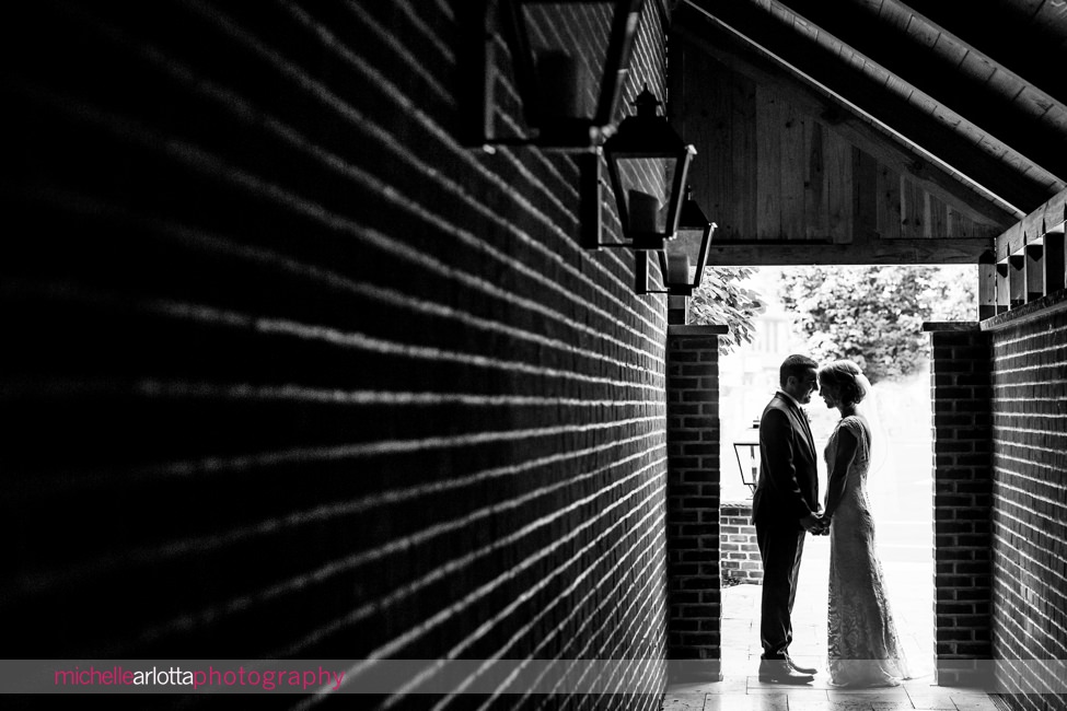 The Madison Riverside NJ bride and groom portrait