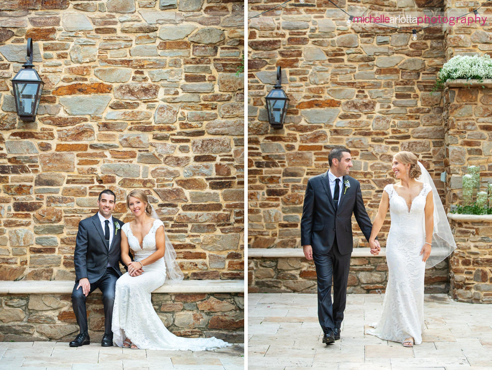 The Madison Riverside NJ bride and groom portrait