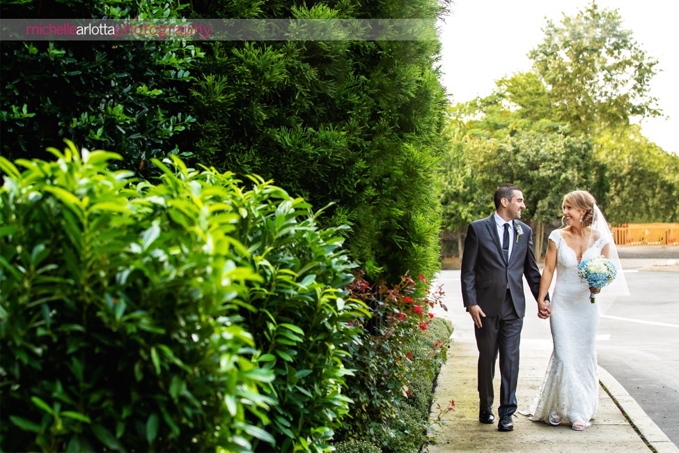 The Madison Riverside NJ bride and groom portrait