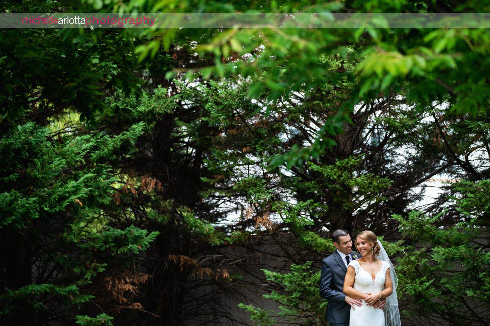 The Madison Riverside NJ bride and groom portrait