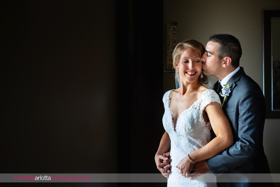 The Madison Riverside NJ wedding first look