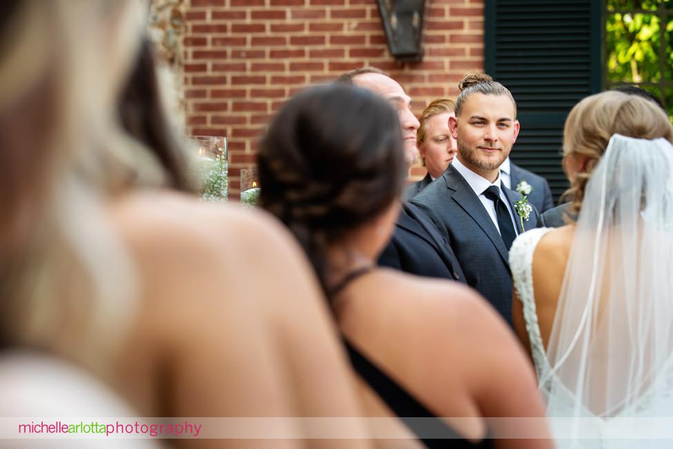 The Madison Riverside NJ outdoor wedding ceremony