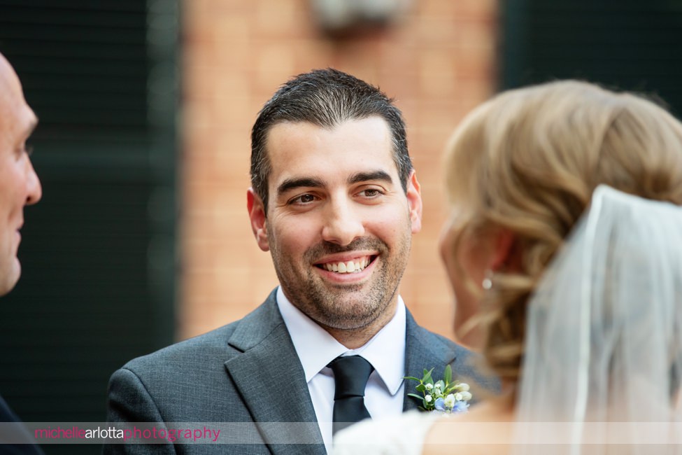 The Madison Riverside NJ outdoor wedding ceremony