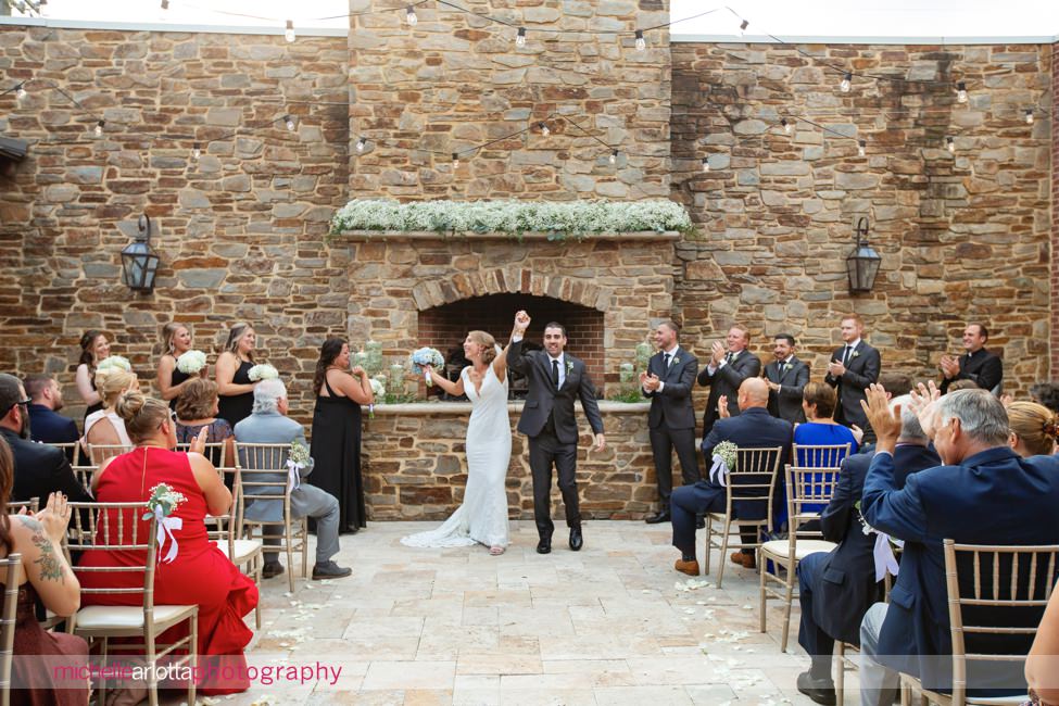 The Madison Riverside NJ outdoor wedding ceremony