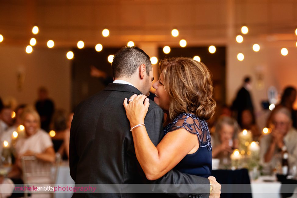 The Madison Riverside NJ wedding reception groom dancing with mother