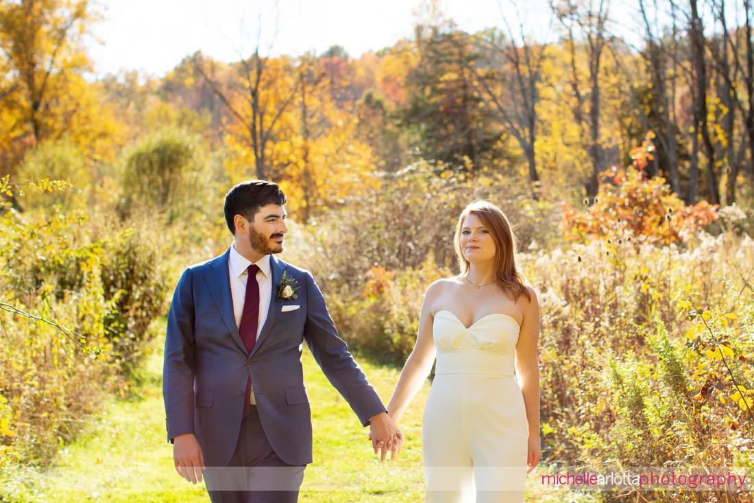 Blooming Hill Farm Wedding Hudson Valley NY bride and groom portraits