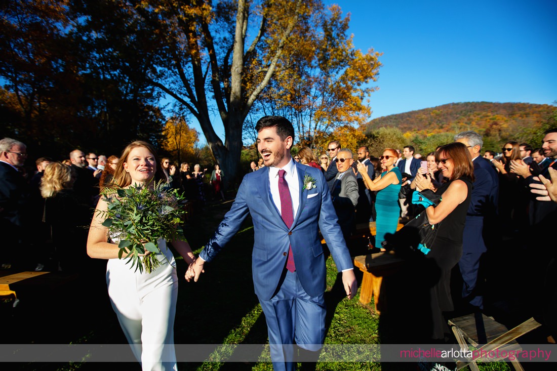 Blooming Hill Farm Wedding Hudson Valley NY outdoor wedding ceremony