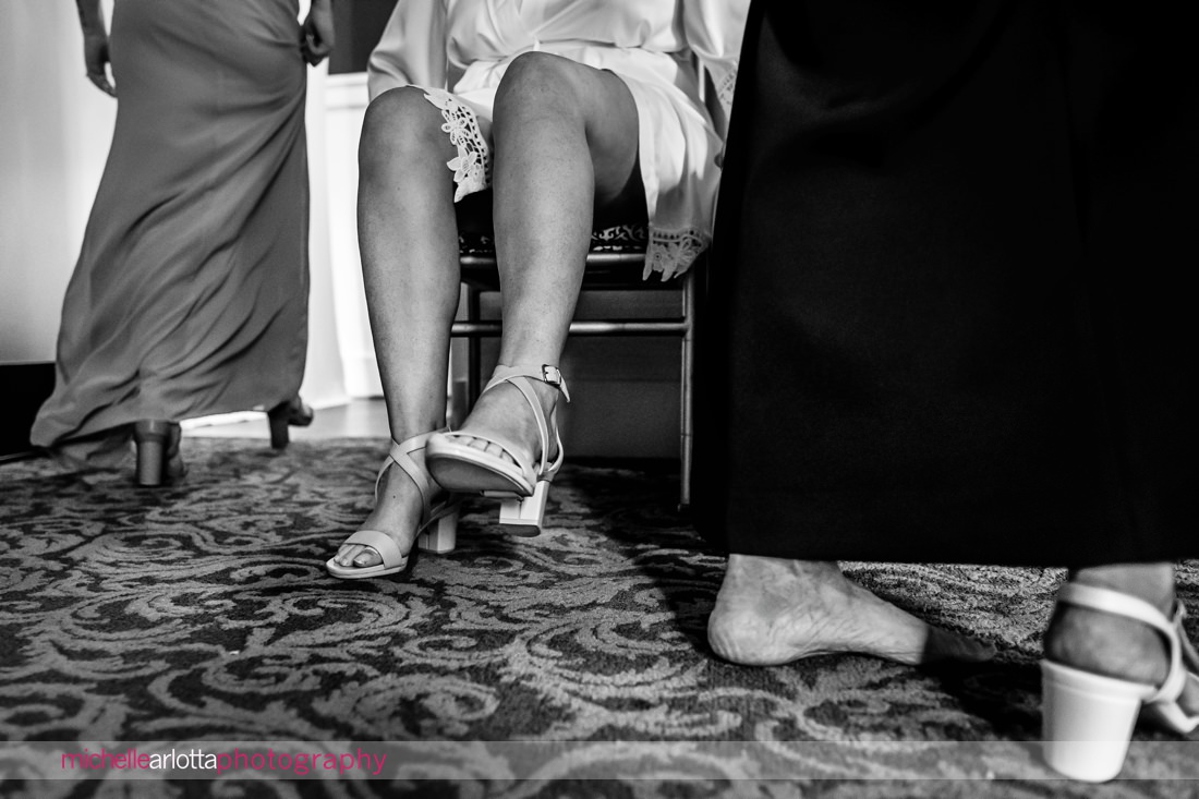 Sequence of feet at NJ wedding
