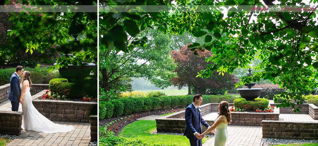 bride and groom portrait Landmark Venues The Farmhouse NJ summer wedding