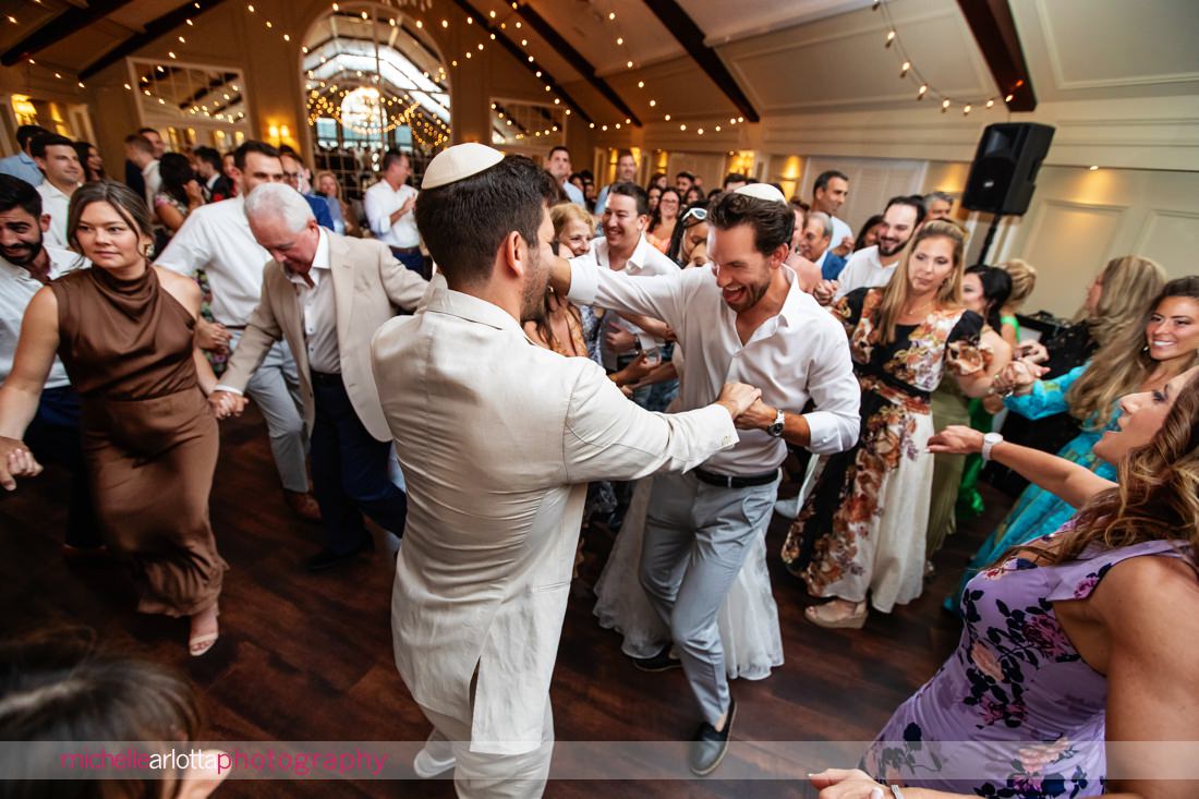 hora during Lake Mohawk Country Club NJ Jewish Wedding reception