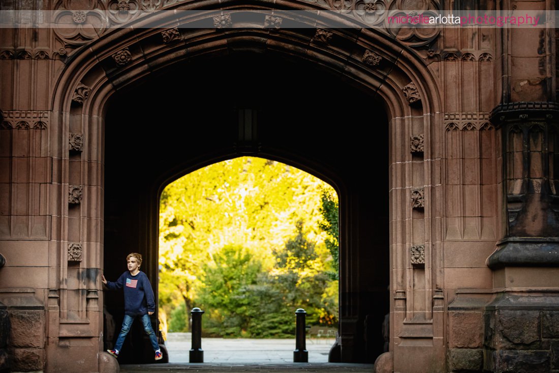 brothers at Princeton university family photo session