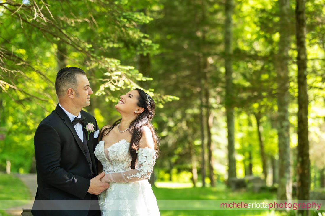 Venue at Winding Hills golf club wedding Montgomery New York bride and groom portrait