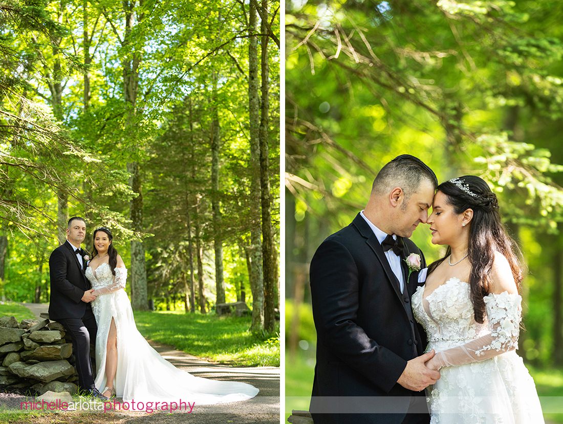 Venue at Winding Hills golf club wedding Montgomery New York bride and groom portrait