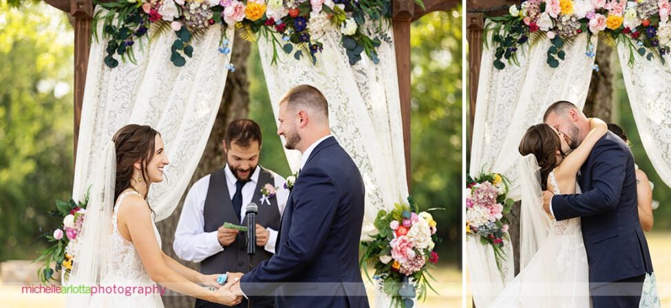 South Jersey Hammonton Summer Backyard wedding ceremony