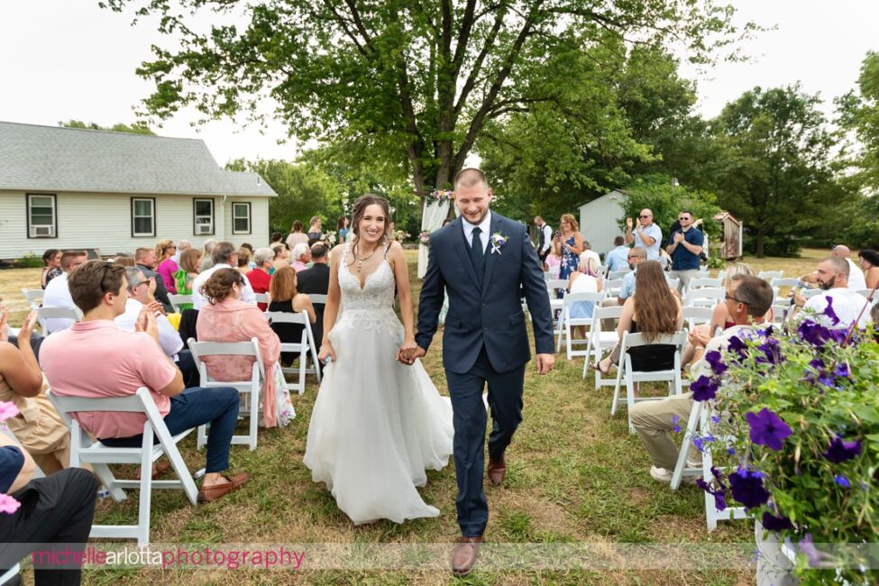 South Jersey Hammonton Summer Backyard wedding ceremony