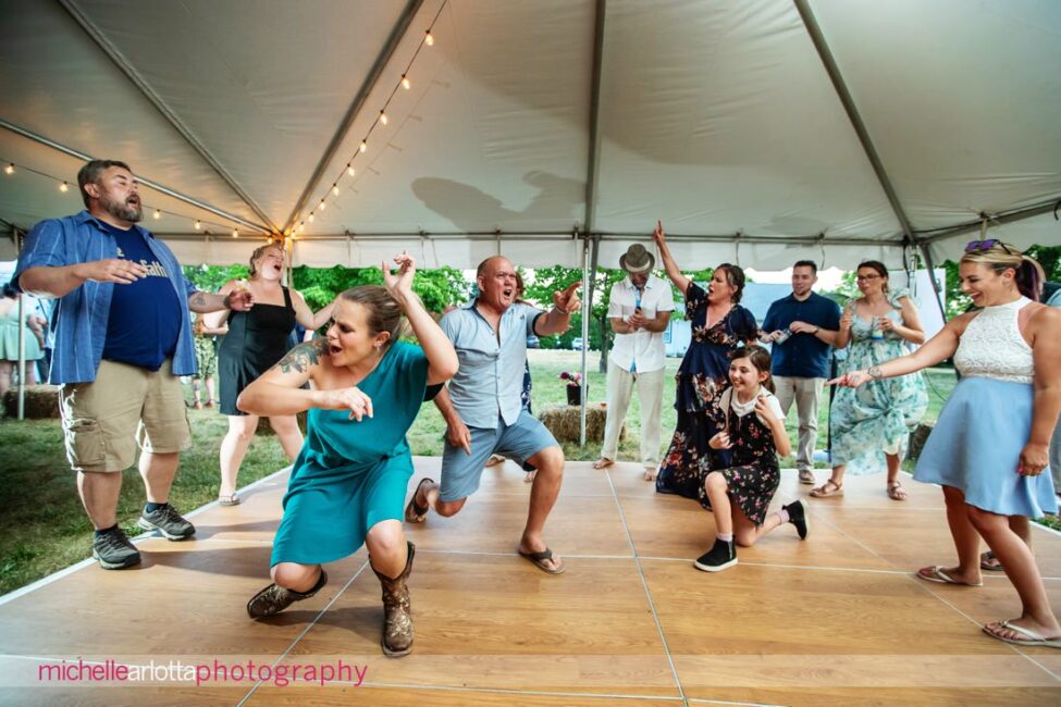 South Jersey Hammonton Summer Backyard wedding reception dancing