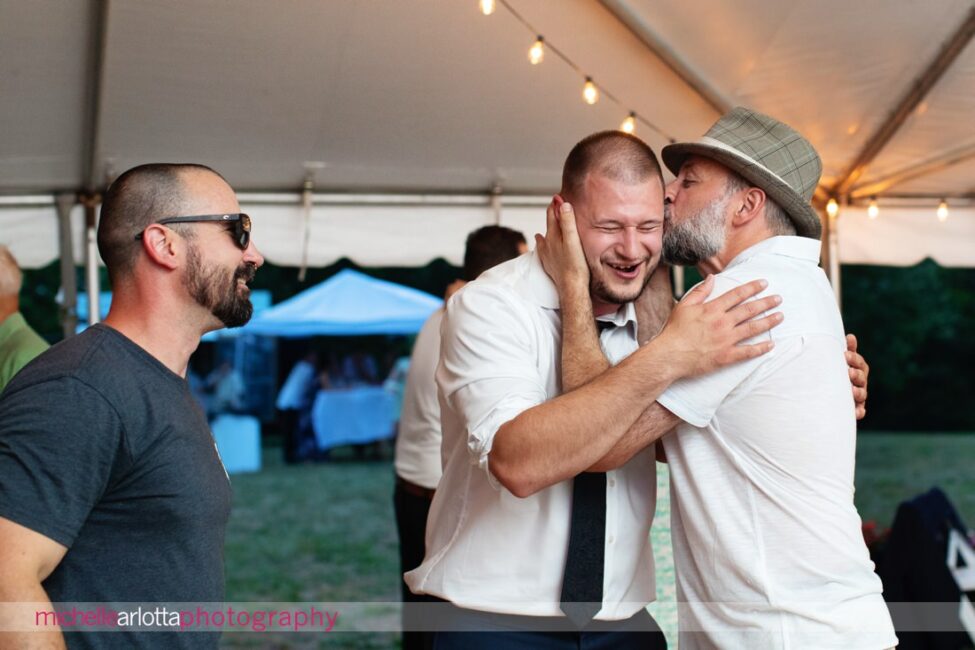 South Jersey Hammonton Summer Backyard wedding reception dancing under the tent