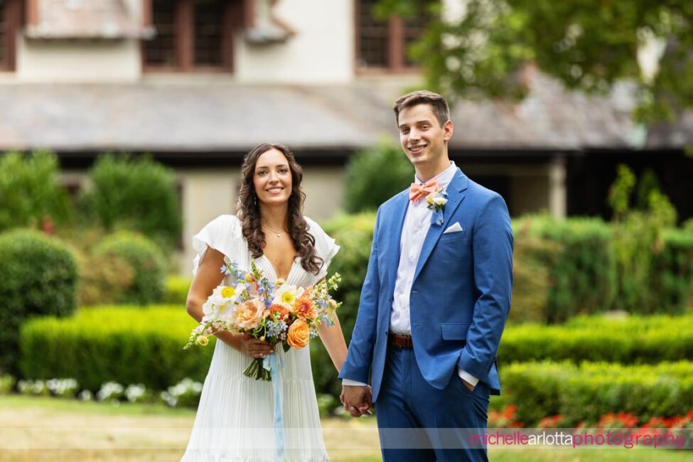 Hotel Du Village New Hope PA wedding Anthropologie boho bride and groom