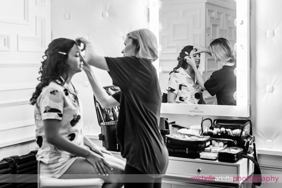 Landmark Venue Hotel Du Village bride having makeup applied